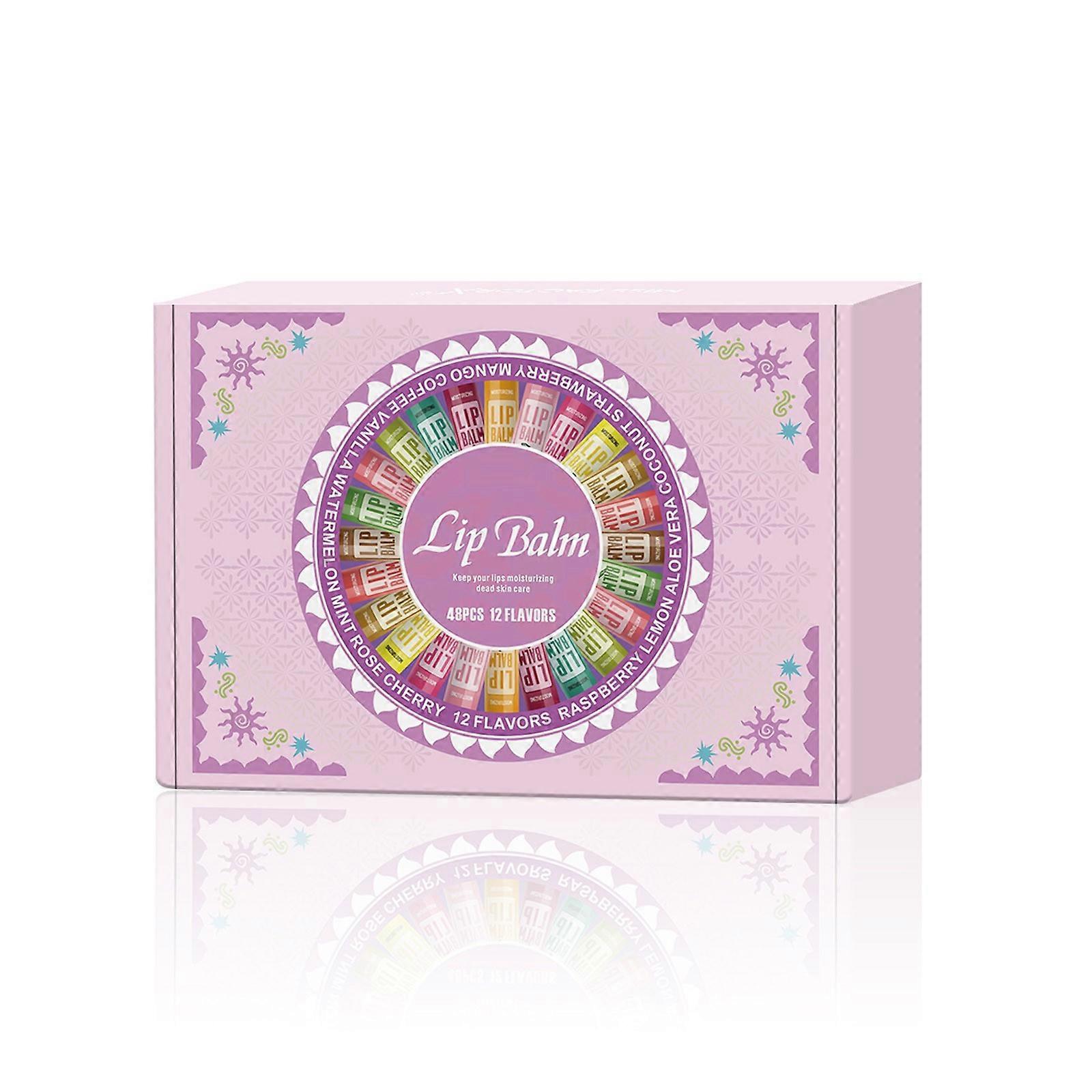 48PCS/box Moisturizing Lip Balm Set Moisturizes And Moisturizes Deeply