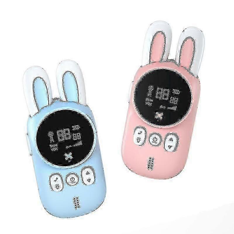 2021 جديد صغير لطيف أرنب نمط طفل محمول في اتجاهين راديو 3 كم جهاز اتصال لاسلكي متوافق مع الأطفال كامبي