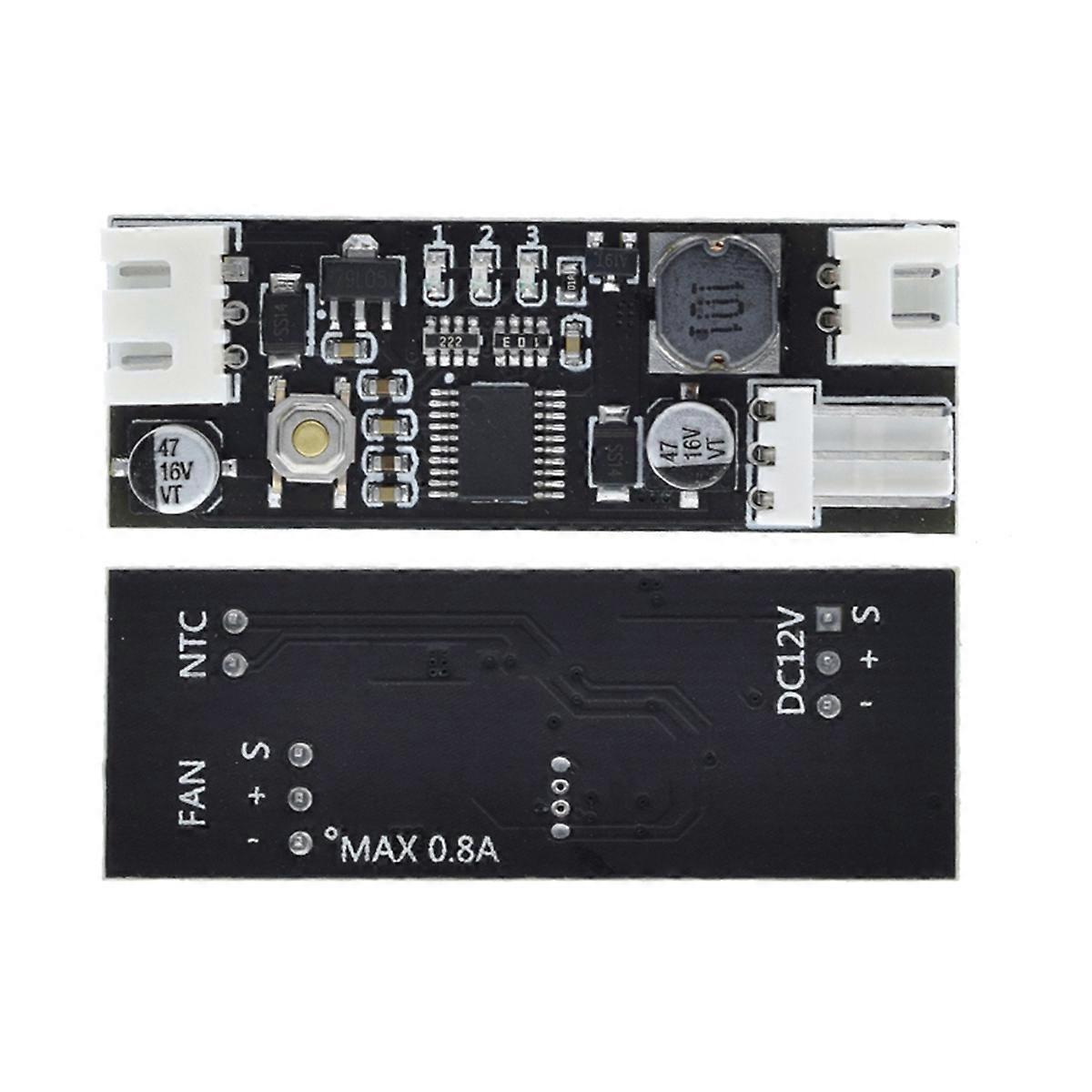 Single 12V 0.8A DC PWM 2-3 Wire Fan Temperature Control Speed Controller Chassis Computer Noise Redu
