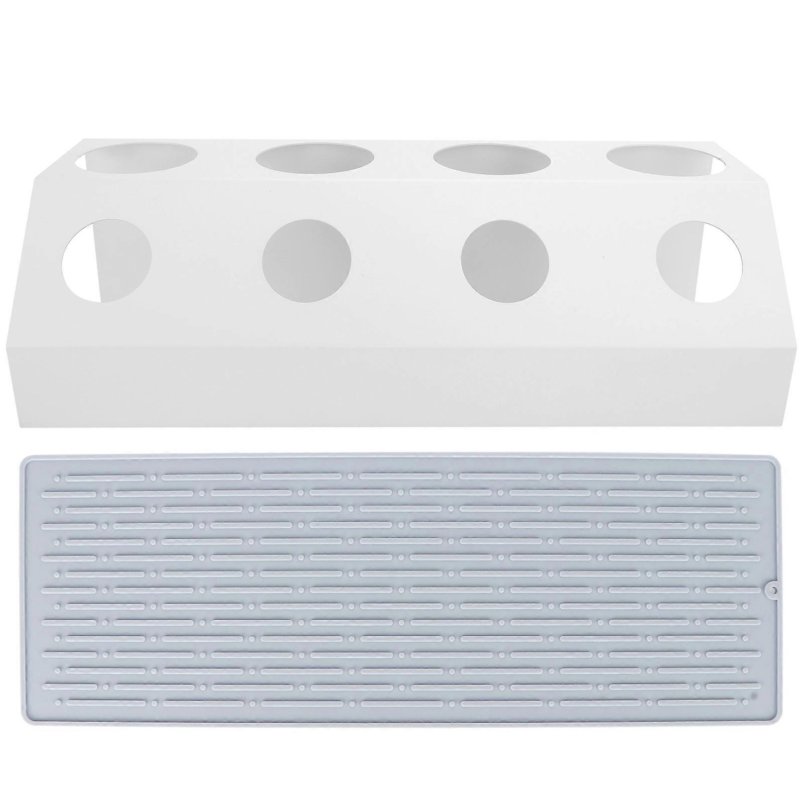 Soda Bottle Drying Rack 4 Holes Bottles Drainer with Draining Pad for Kitchens Restaurant