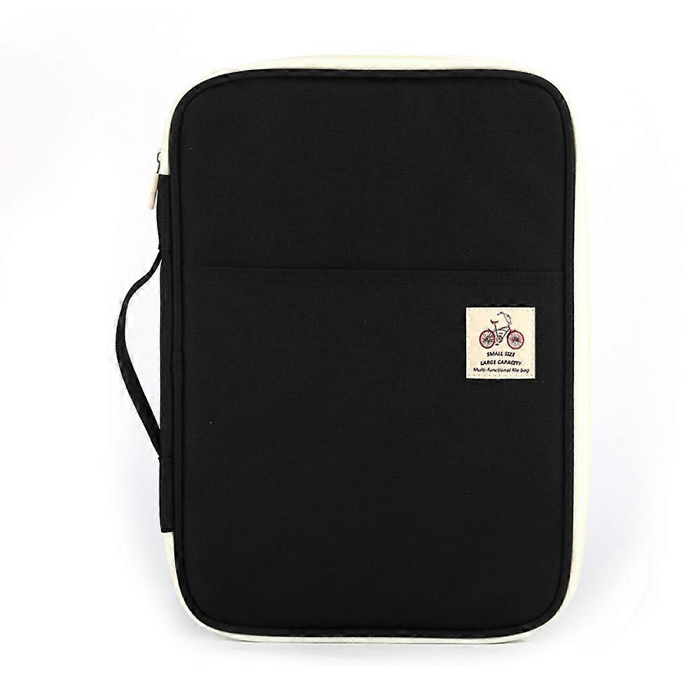 Canvas Folder Tablet Bag Organizer Folder Portable Folder with Zipper Document Bag