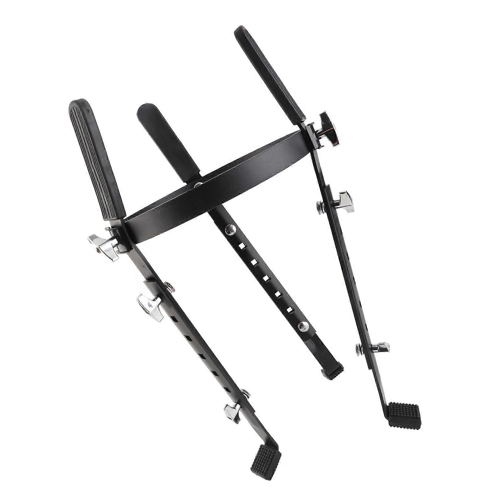 Drum Stand Iron Height Adjustable Anti Slip Conga Drum Stand Holder for Performance Practices Black 