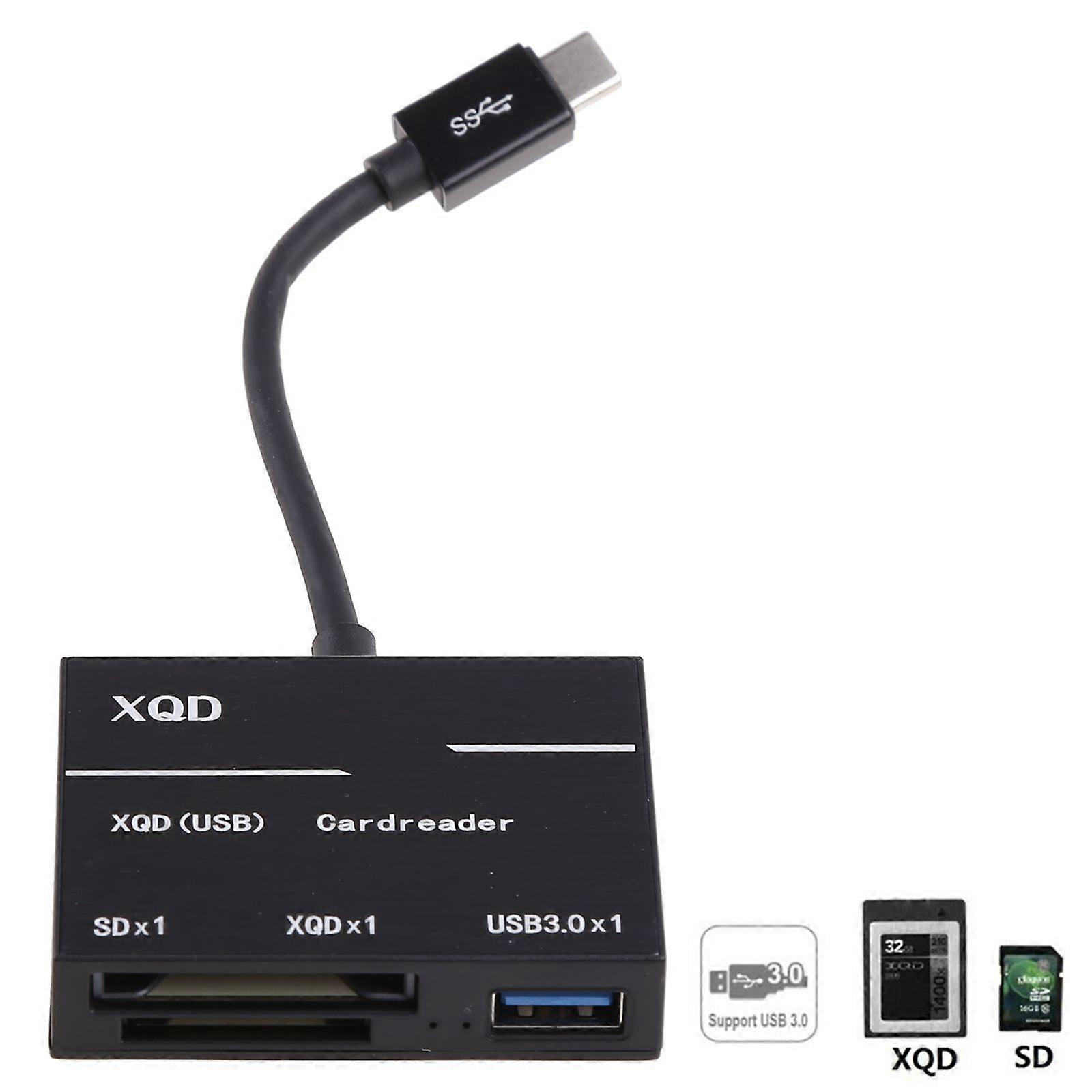 USB 3.0 XQD/SD Card Reader Hub Adapter Super Speed Flash Memory Card