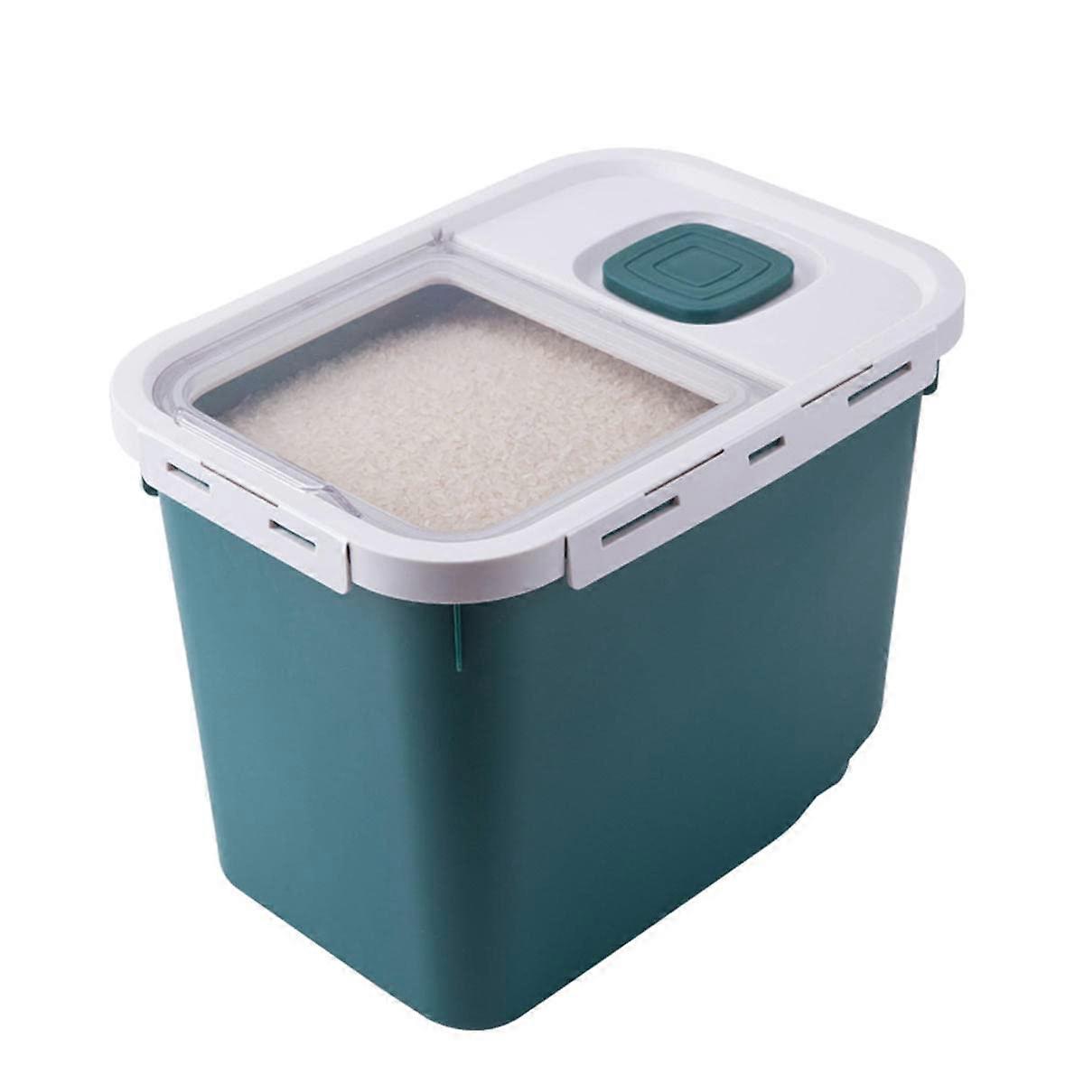 Rice Container Storage 20 Lb Capacity, Airtight Lid, Measuring Cup, Dog Food Storage, 13 Inch, For Rice Soybean Corn