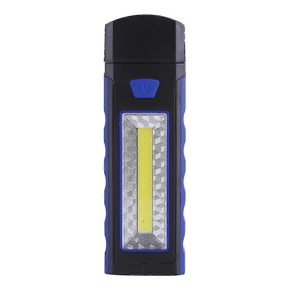COB LED Magnetic Stand Hanging Hook Work Light Flashlight Outdoor Camping Torch Blue