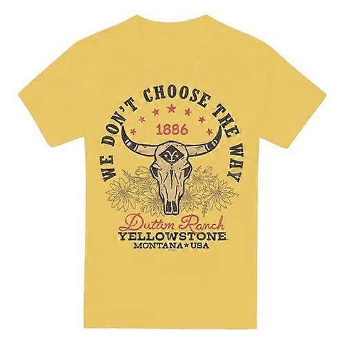 Yellowstone Mens Large Skull T-Shirt