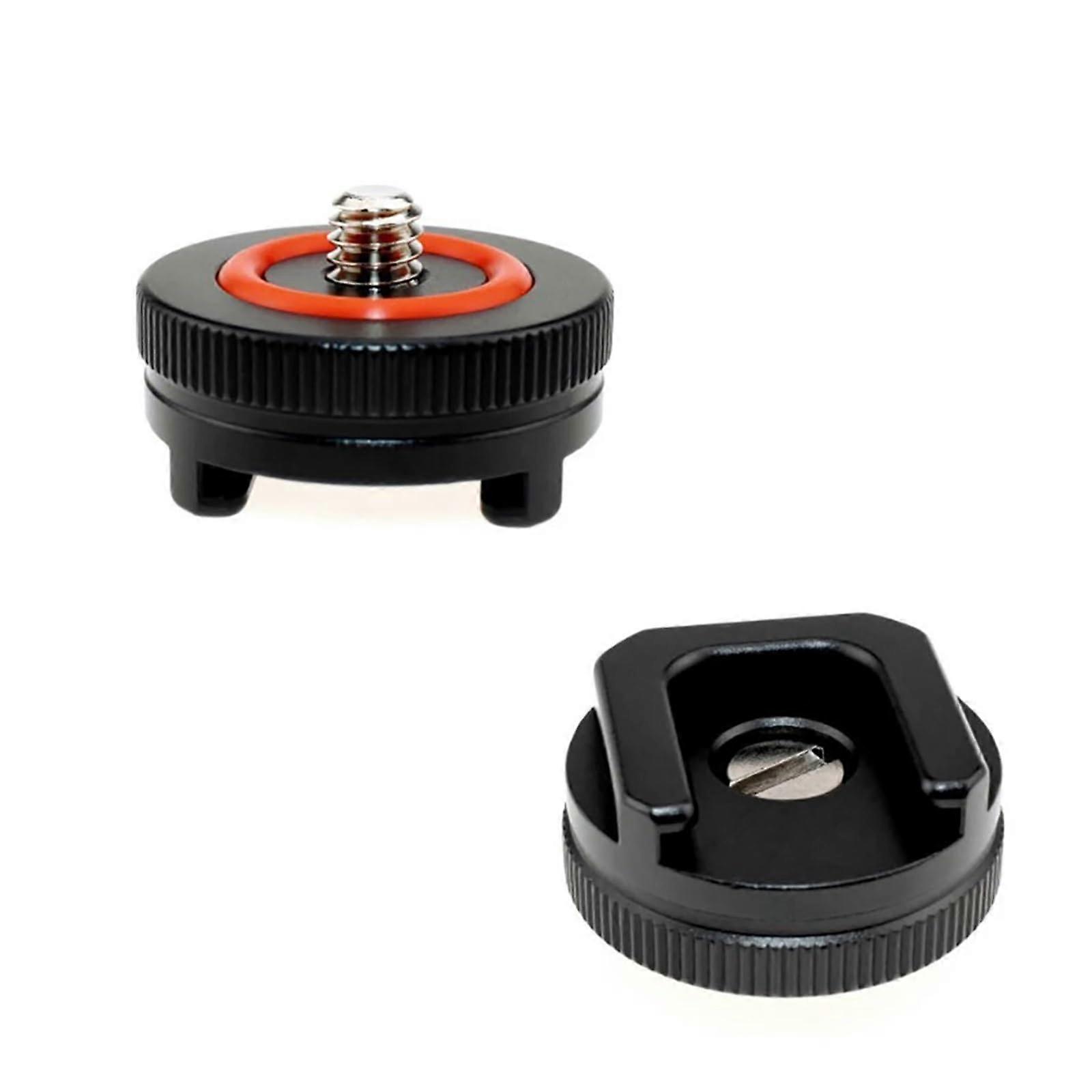 Hot Cold Shoe Mount Adapter with 1/4' Mounting Screw for DSLR Camera Cage Rig Video Flash Light Mic Quick Release Plate