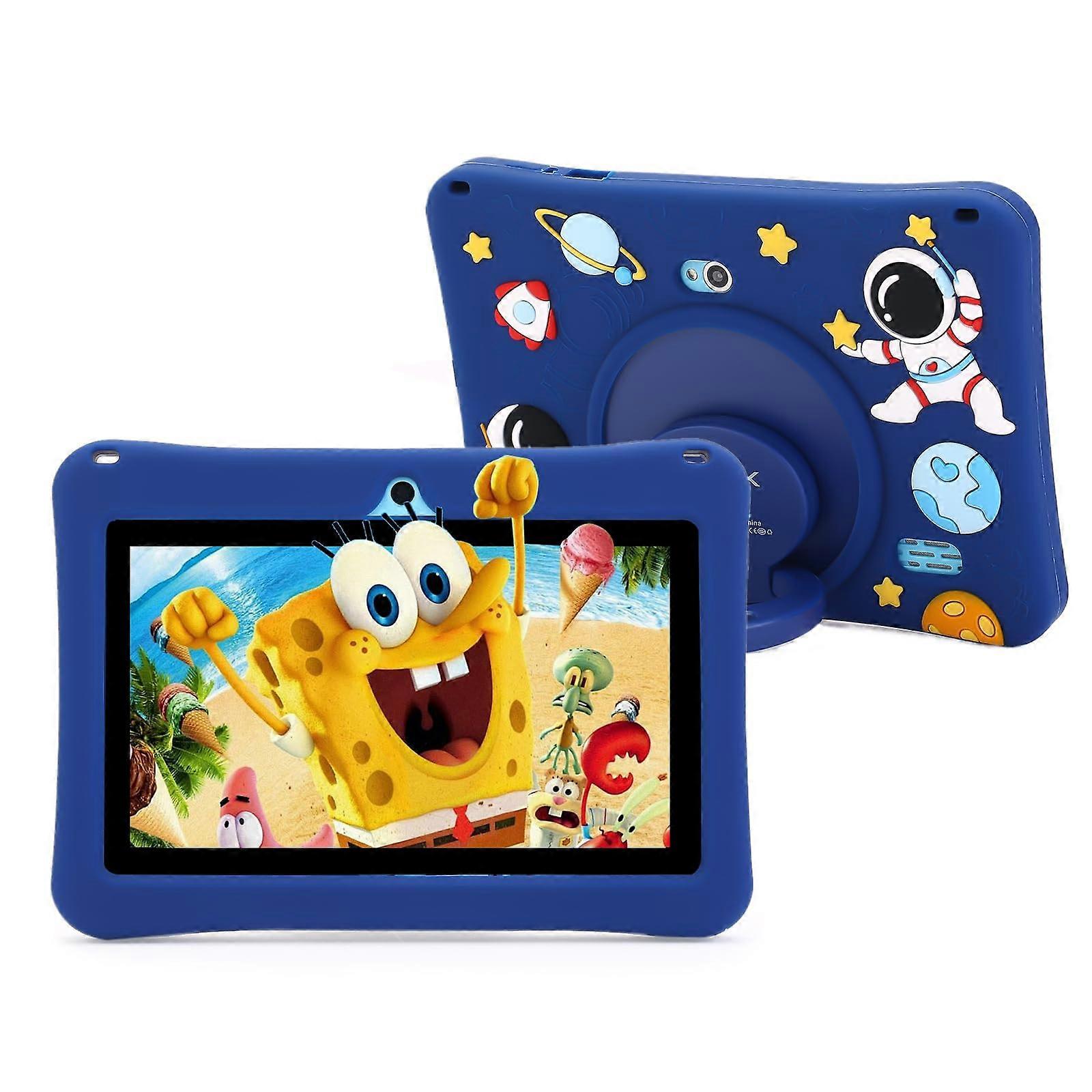 Tablet, 32GB storage, 2GB RAM, 2.0 GHz quad-core processor, Android 12, 1280 x 800 display, purple case, Reed