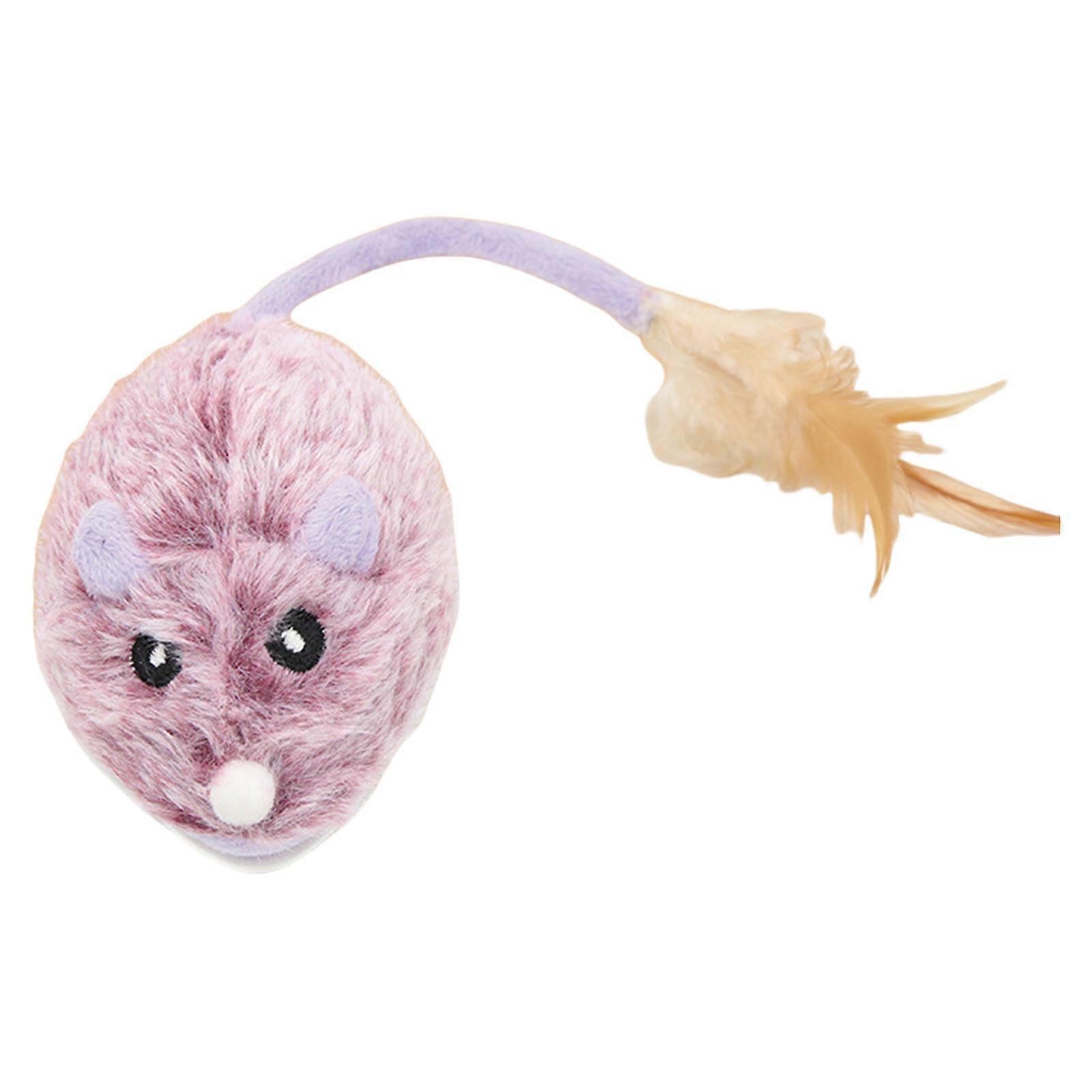 Cats Mouse Toy Squeaky Interactive Moving Toy Teasing Mouse Fun Exercise Toy for Indoor Felines Play Exercise Toy Purple