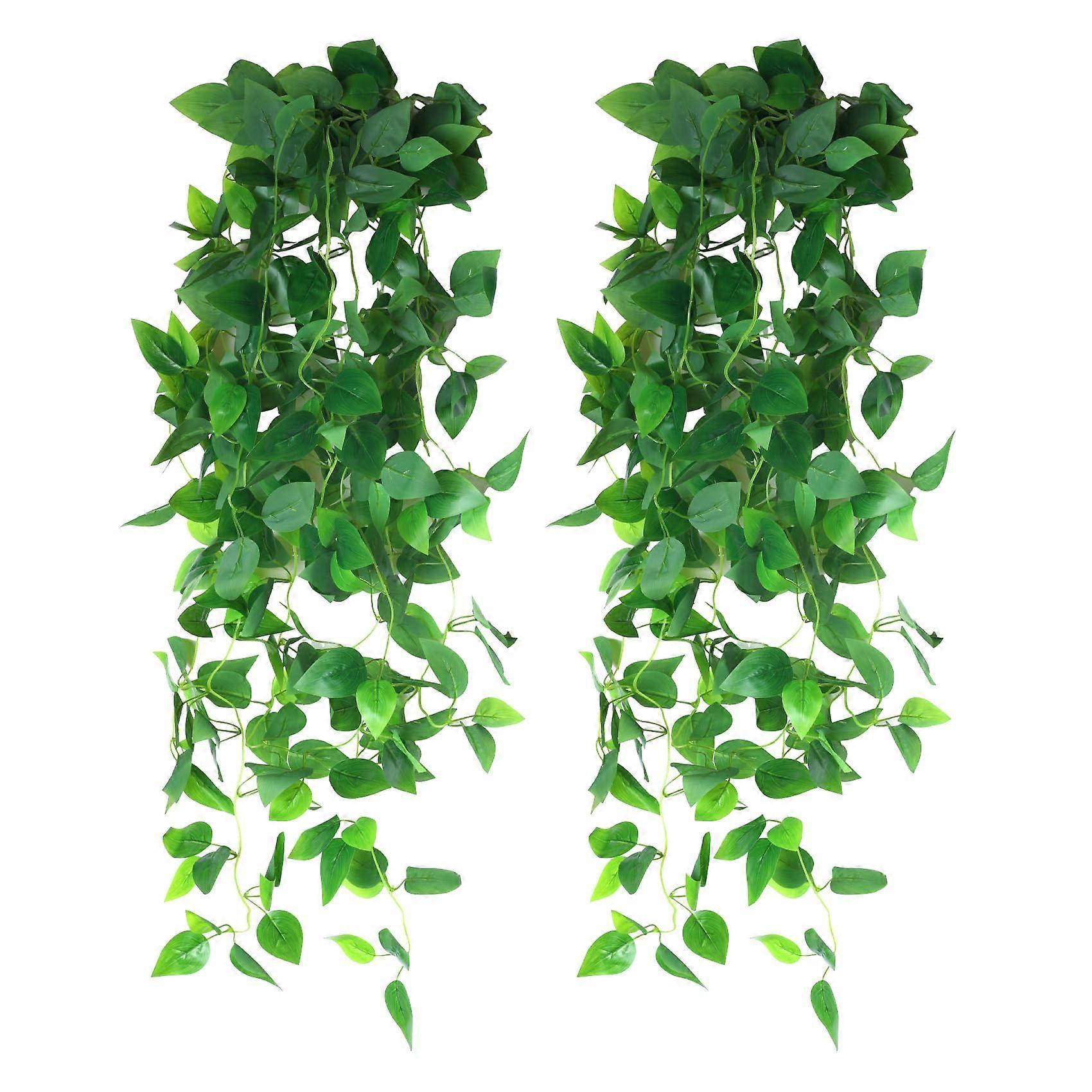 2pcs Fake Hanging Plants 3.6ft Fake Ivy Vine Artificial Ivy Leaves for Wedding Home Decor