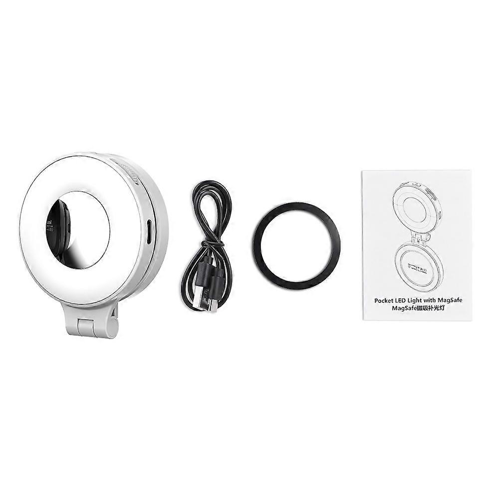 BRDRC Magnetic Fill Light Selfie Light Power Bank Rotatable Phone Stand Compatible with MagSafe