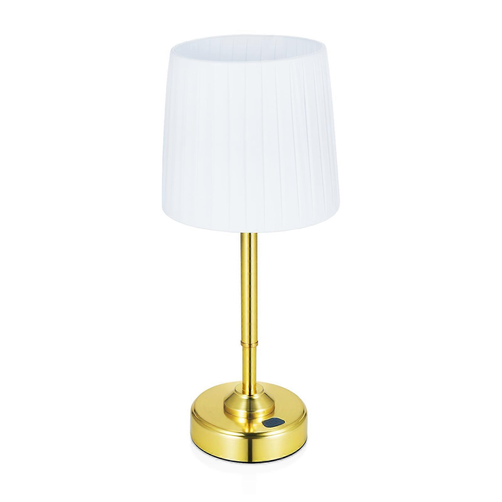 For Portable Rechargeable Led Table Lamp Fabric Shade 5000mah Battery 3 Color