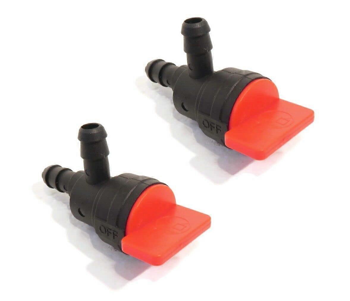 Replacement For Compatible With (Pack of 2) 1/4' Inline Fuel Shutoff Valve, 90° for Stens 120228, 18 Motor