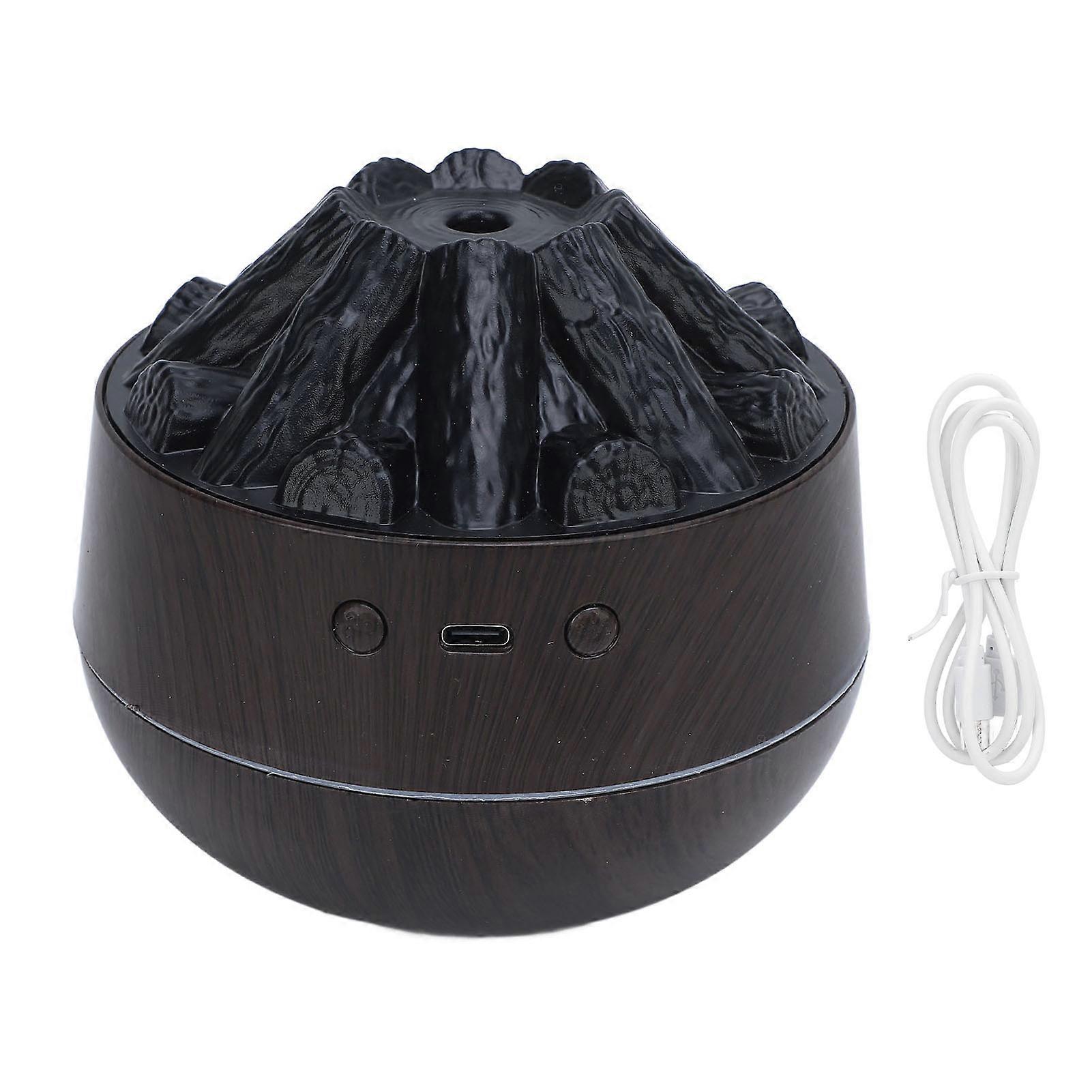 Flame Diffuser Humidifier Quiet 300ml Easy to Operate Simulated Fire Humidifier for Desktop