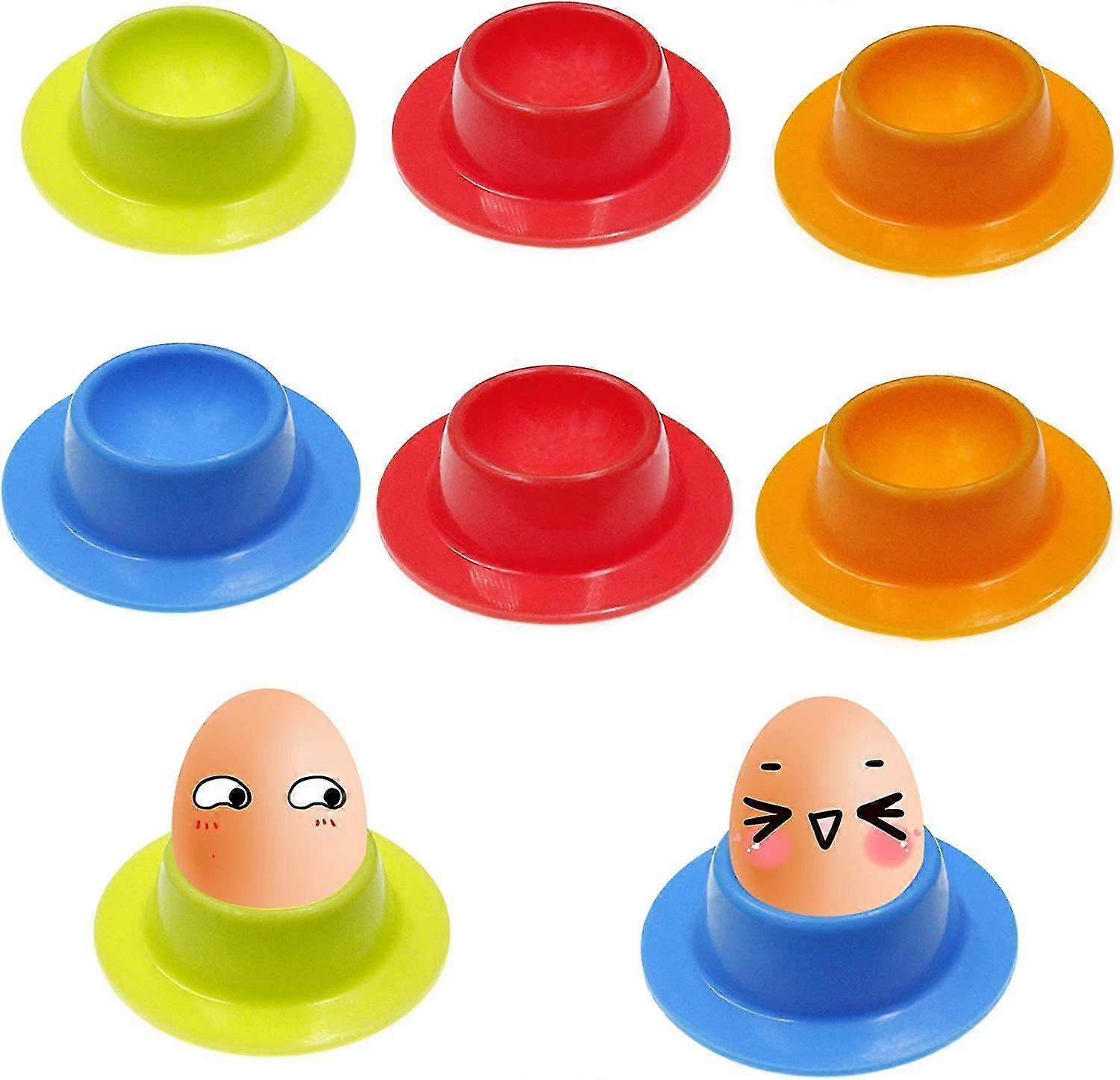 8 Pcs Color Silicone Egg Egg Cup, Kitchen Egg Tools Portable Round Egg Cups Holder For Kitchen Cooking