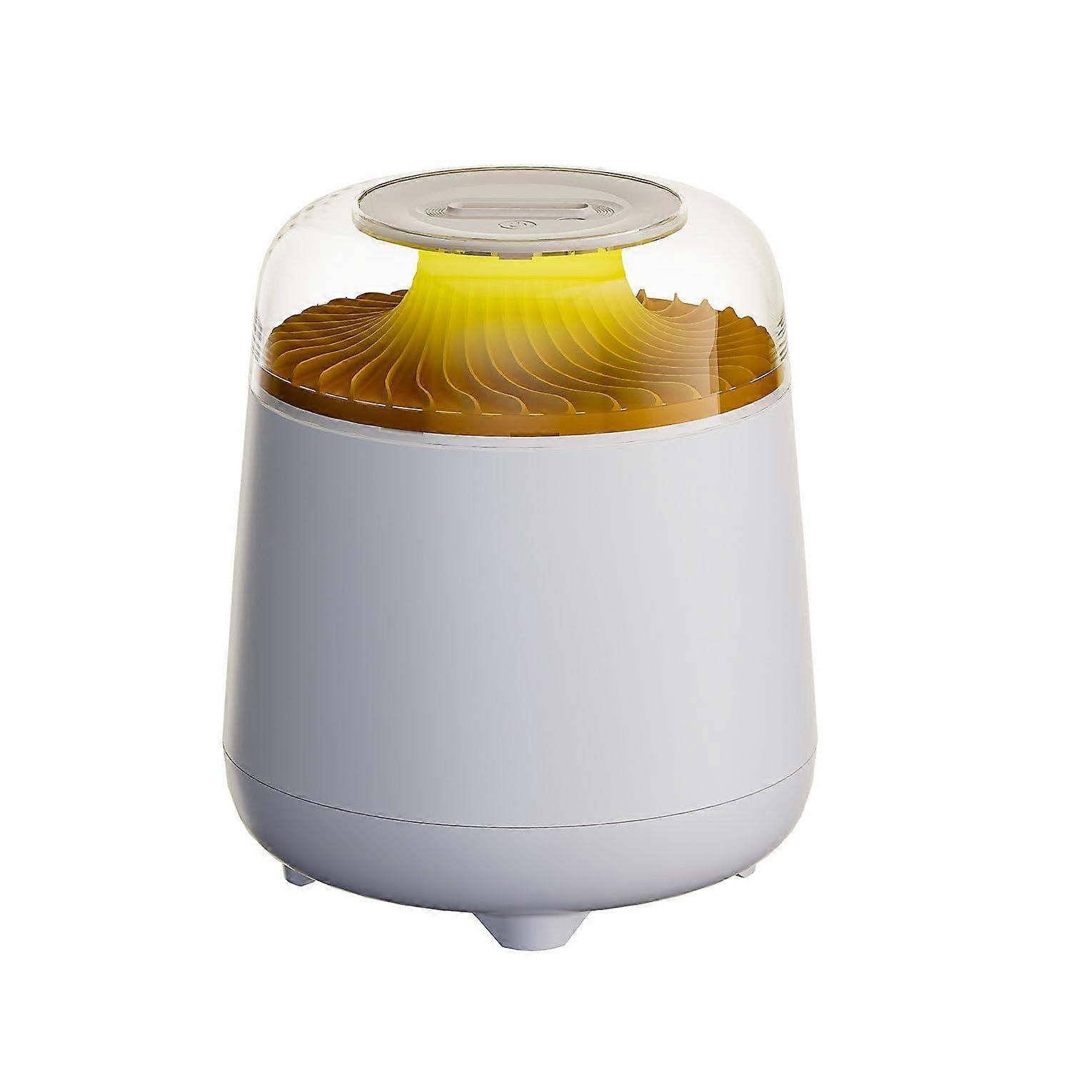 2500ml (88oz) Essential Oil Aroma Diffuser, 2.5L Double Spray Humidifier, 7 Colorful Flame Lights, White For Large Room