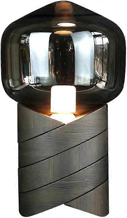 Nordic Simple Art Table Lamp,Modern Glass Ball Desk Lamp,Black Reading Lamp