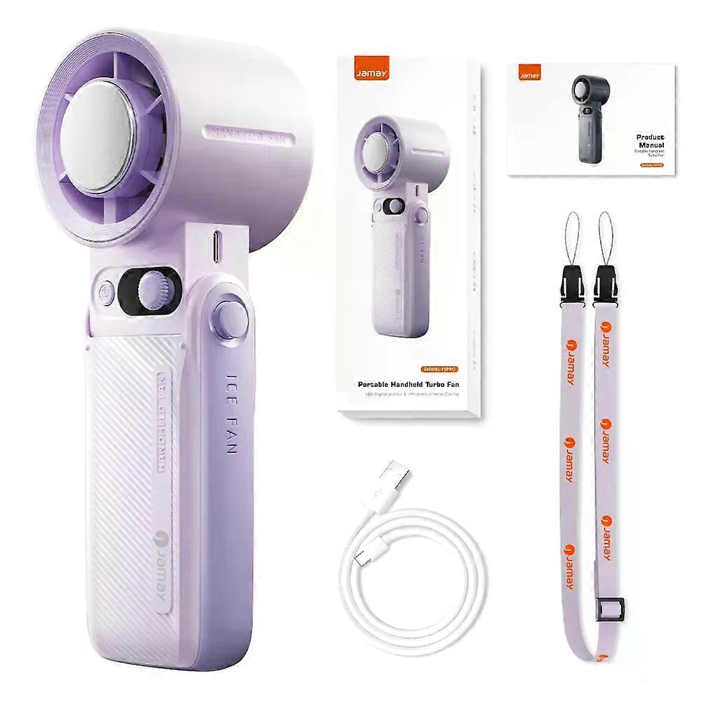 Portable Handheld fan Strong Wind 199 Gear Wind speed LED Digital Display Adjustable Turbo Portable Outdoor Handheld 8000mAh