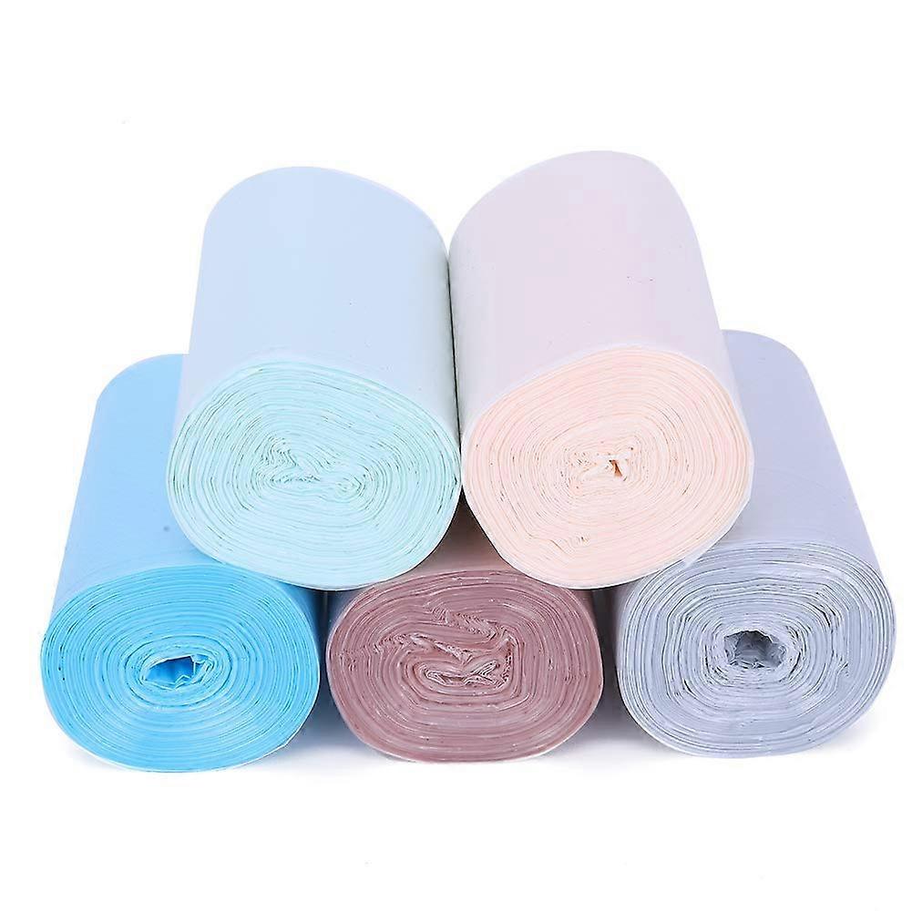 Garbage Bags 50pcs/Roll x 5 Rolls Mini Portable Trash Bags for Household and Office Use, Durable and Compact Design