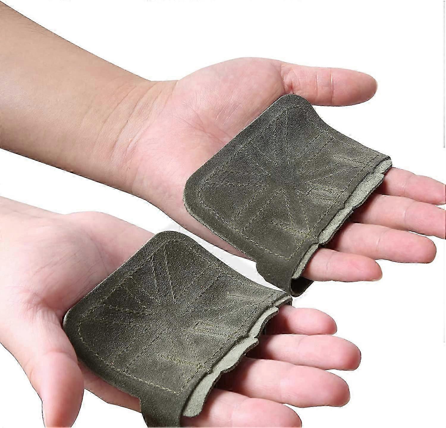 PIAO רפידות אחיזה לחדר כושר להרמת משקולות, הרמת כוח, אימון קרוס, דדליפט, 4 כפפות אימון כושר לולאת אצבעות לגברים ונשים, הגריפ