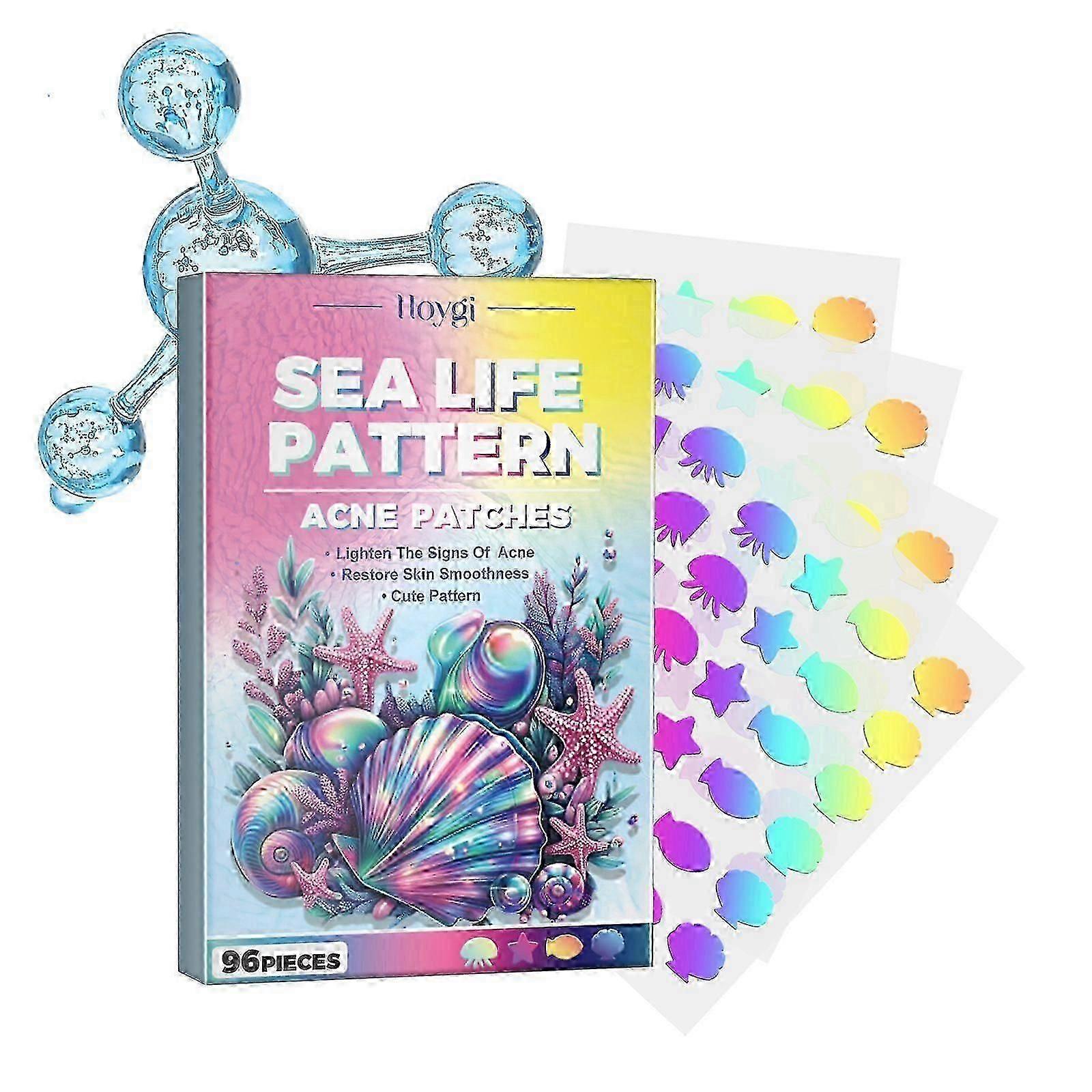 Sea Life Pattern Acne Patches, Reduce Pimples Anti-Dryness Deep Hydrating Facial Cleanser