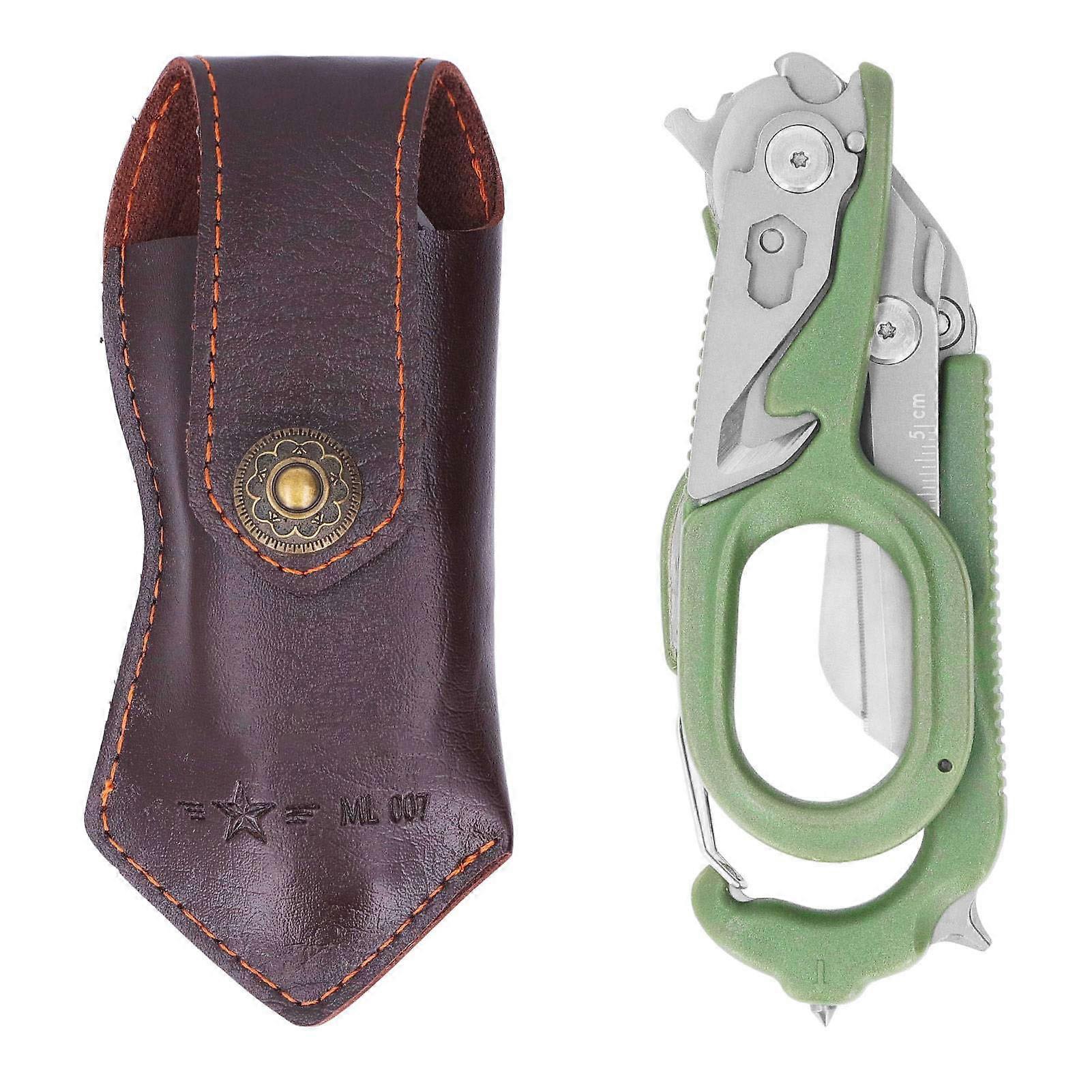 Foldable Emergency Response Shears Simple Portable Multifunctional Folding Emergency Scissors 420HC