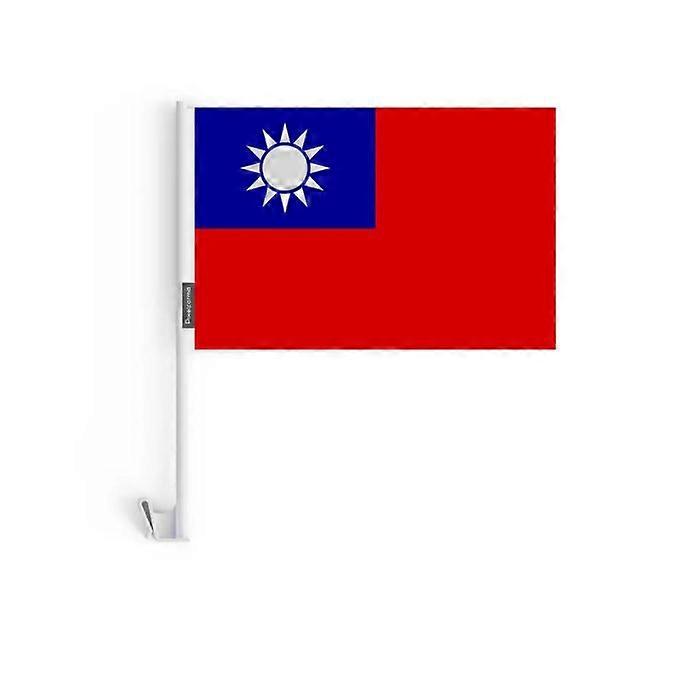 Taiwan Car Flag – 14 x 21 cm – Polyester Fabric – Window Attachment – 10 pieces