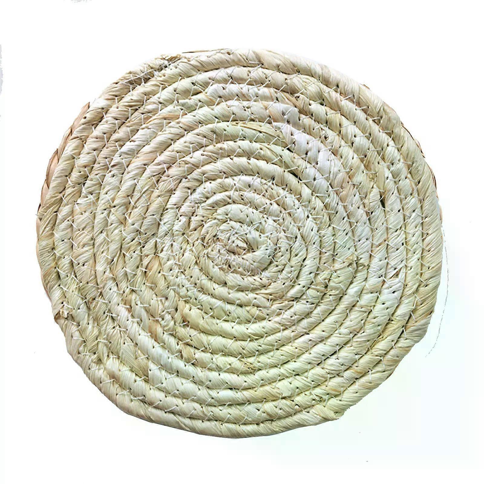 Natural Woven Water Hyacinth Place mats Round Braided Straw Table Mats for Dining Table Large plate matWoven Placemats