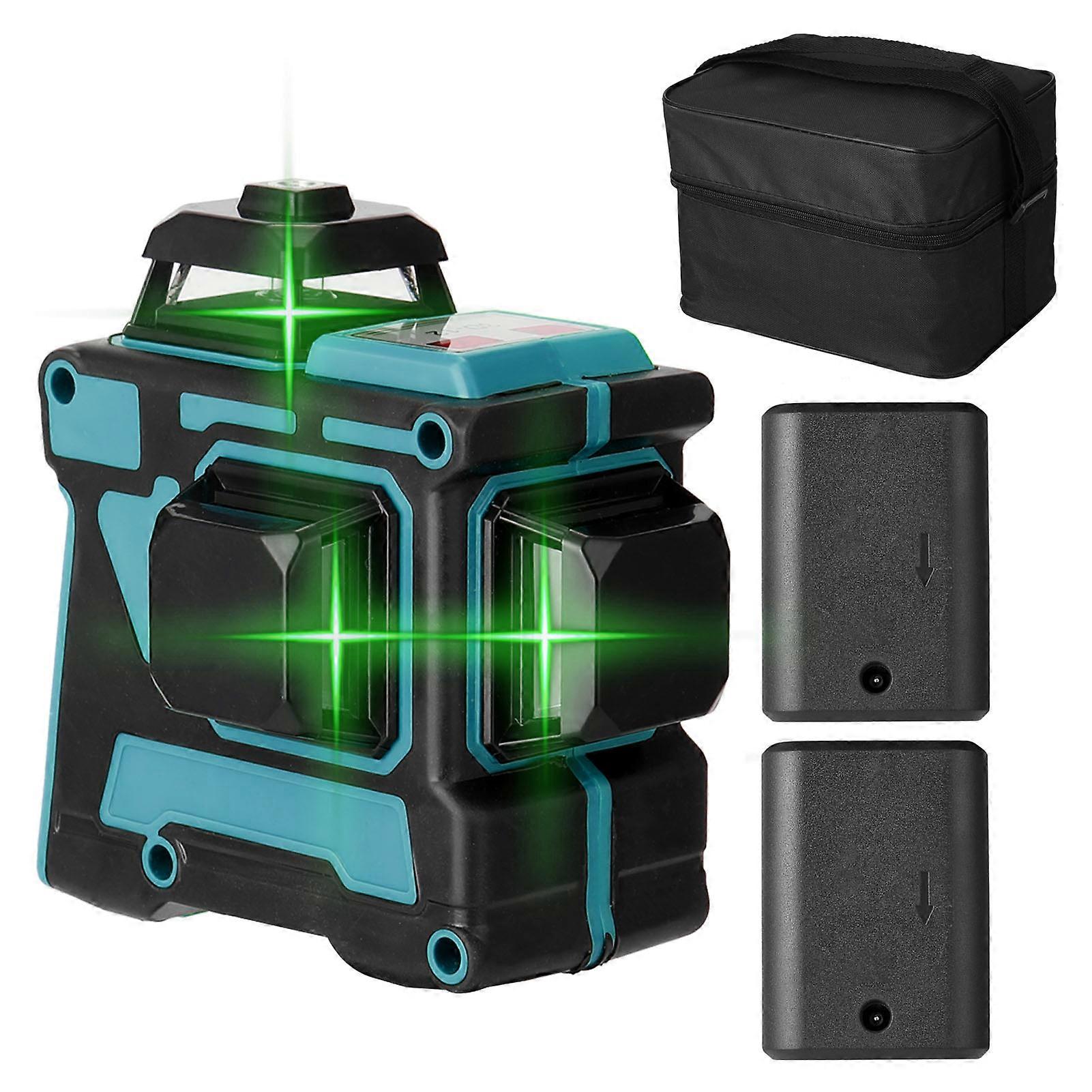 3D 12 Lines Multifunctional Laser Level Tool with Self-leveling for Vertical & Horizontal Lines