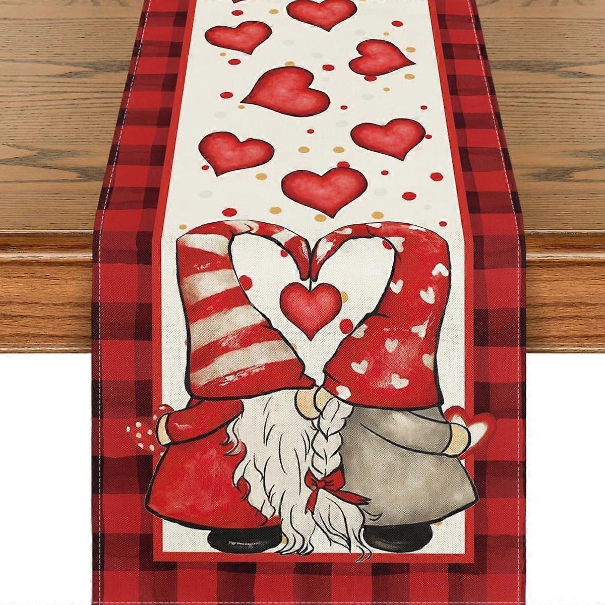 Valentine's Day Decorations Valentine's Day Heart Print Table Flags Party Table Kitchen Mats