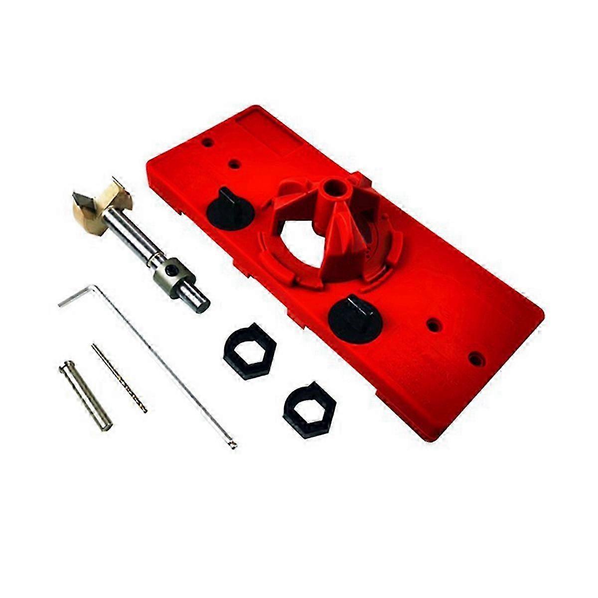 35MM Cabinet Hinge Hole Punch Tool with Drill Guide Jig for Woodworking Door Boring