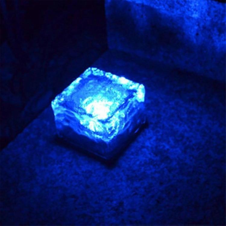LED Solar Rock Light Waterproof Path Garden Ice Cube Brick Lamp