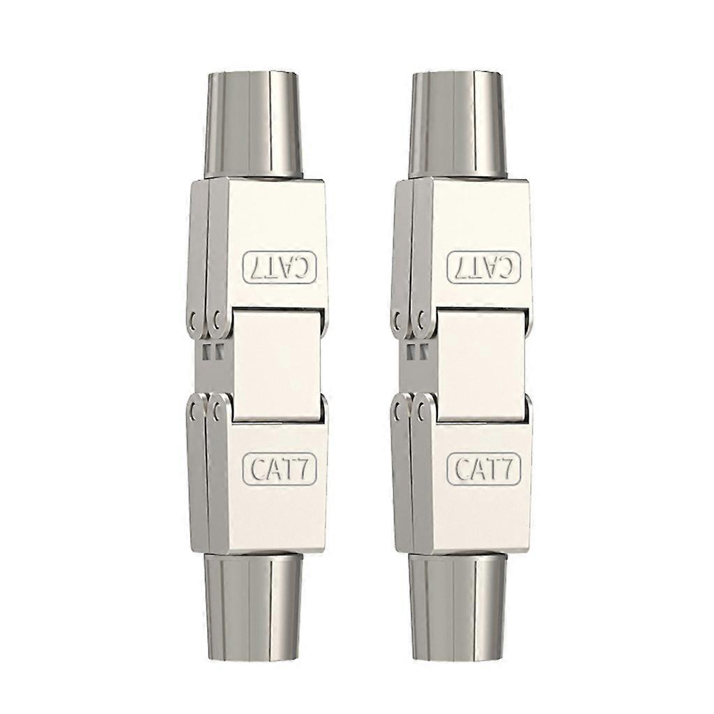 RJ45 Cat7 Cable Extension Adapter Network Connector Lan Cord Connection Adapter for Head Full Shielded for Router TV PC