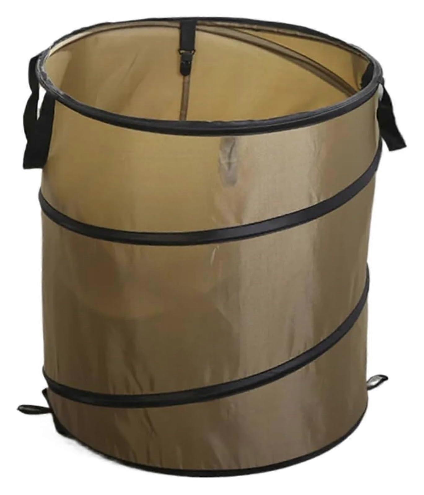Garden waste bag, foldable container, portable, reusable, waterproof (24Gallon Dark Green)