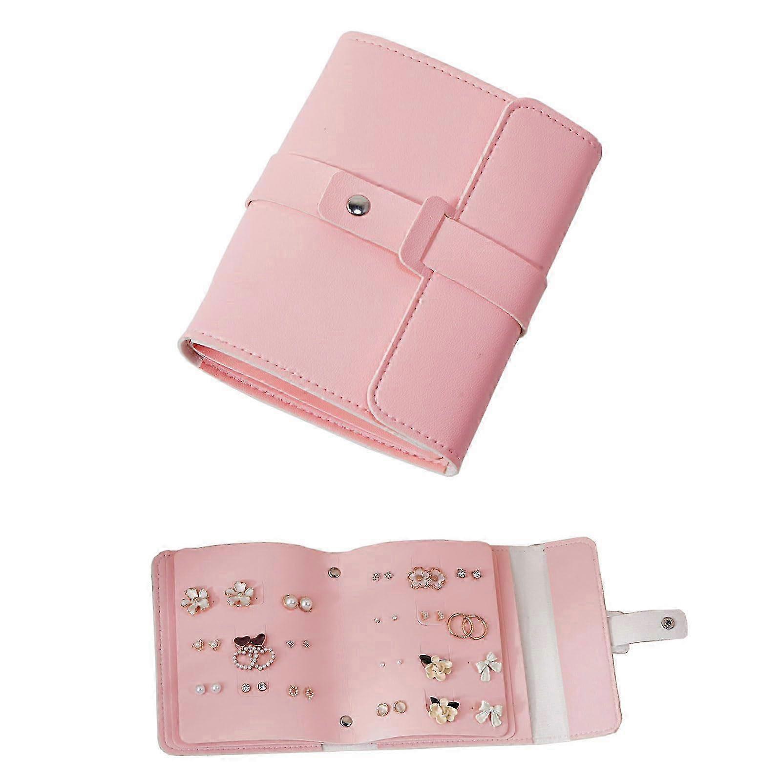 Foldable PU Leather Travel Earring Storage Box