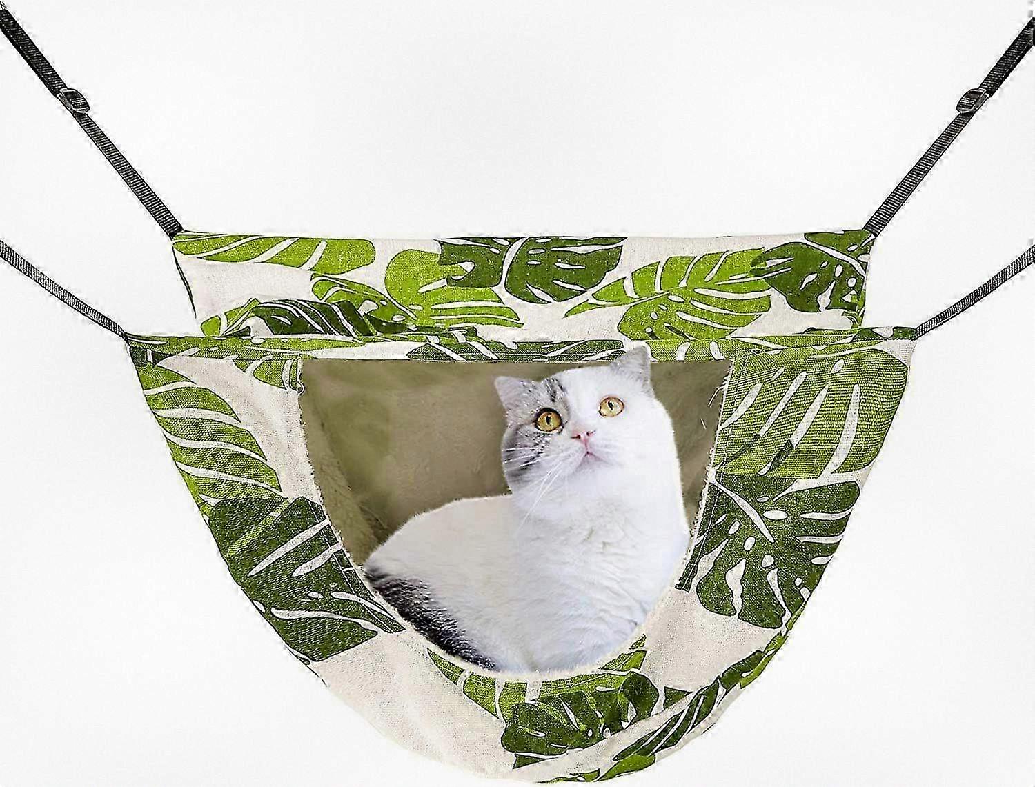 Soft Hanging Pet Bed, Double Layer Hammock for Small Animals like Kittens, Ferrets, Puppies, and Rabbits, 2 Level Indoor Bed for Spring/Summ