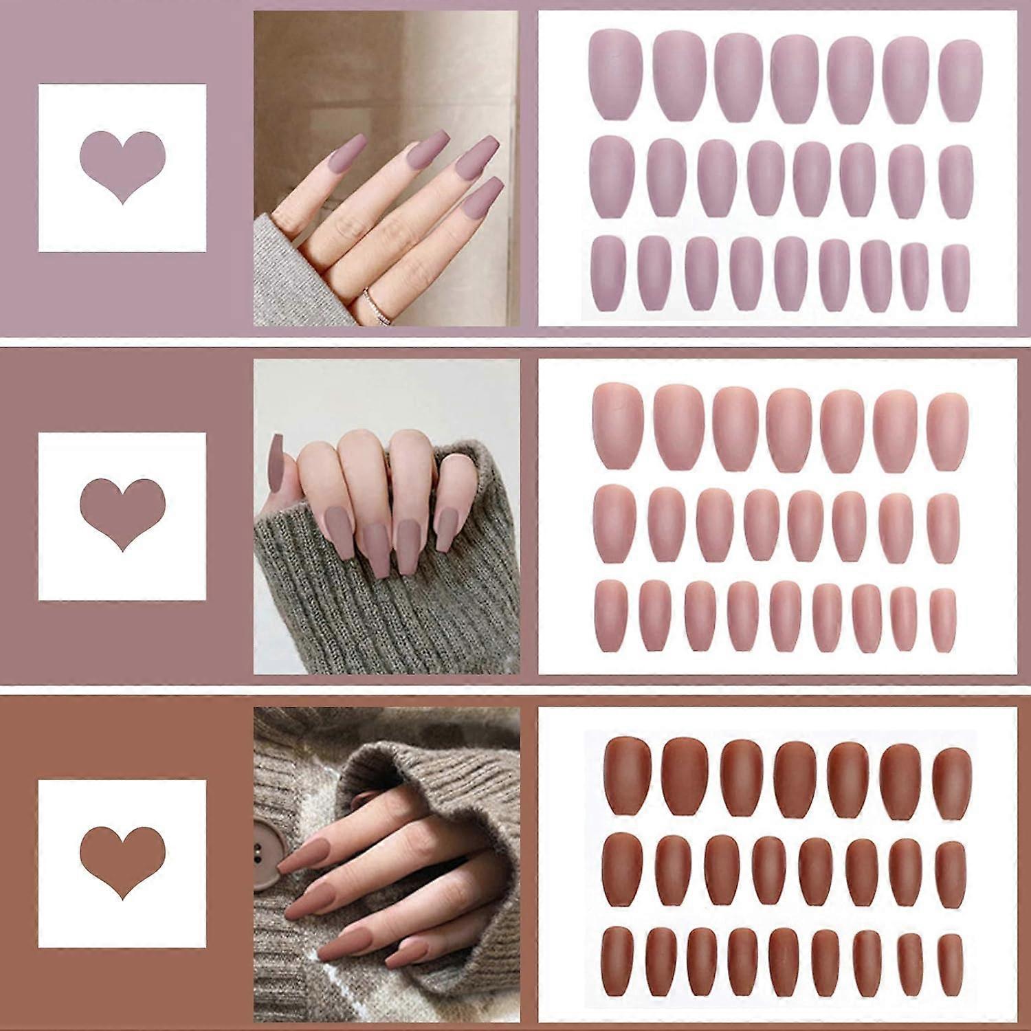 72 pcs Salon False Nails Full Cover