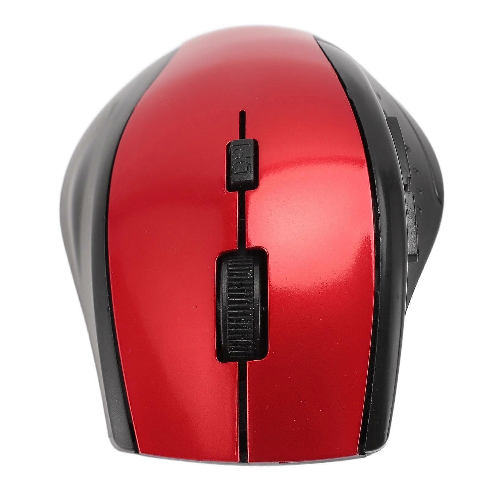 2.4G Wireless Mouse with USB Receiver High Accuracy Compact Optical Mouse for Laptop Computer Desktop PC Red 