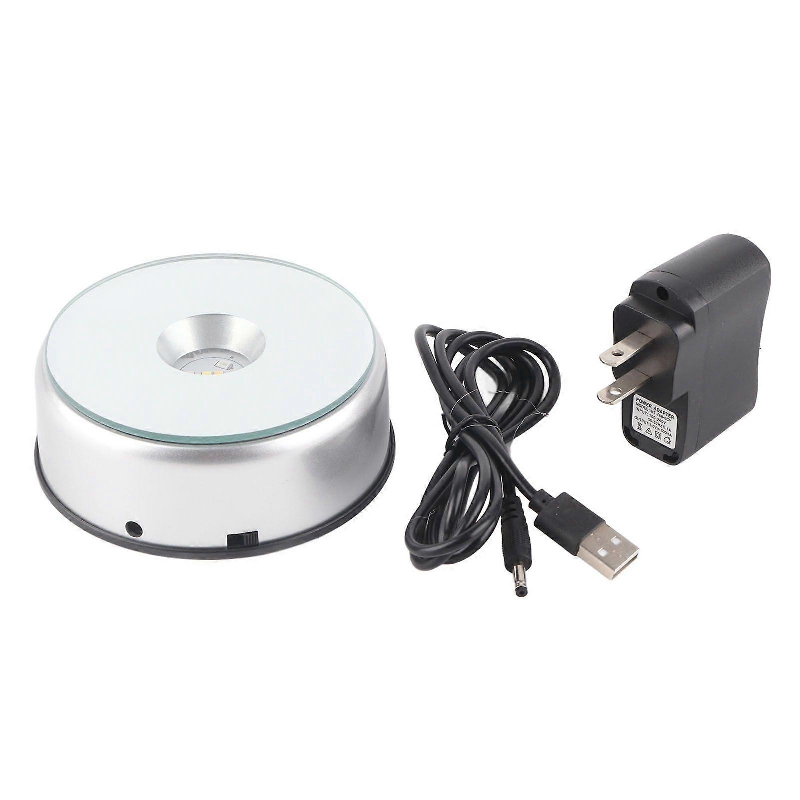 2025 Latest Model  LED Colorful Light Rotating Crystal Display Base Stand