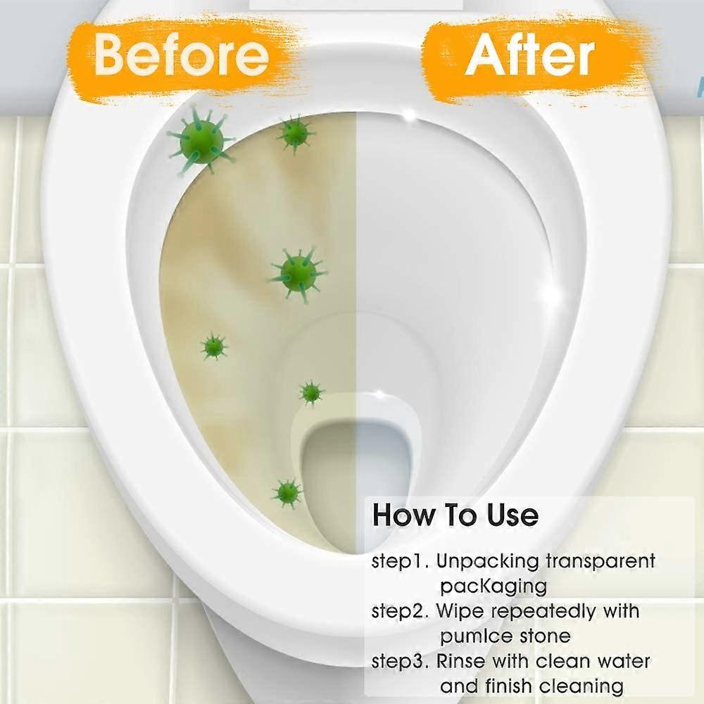 2 Pack Toilet Cleaner Hard Water Build up Remover with Ergonomic Handle Pumice Cleaning Toilet Bowl Stain Ring Remover