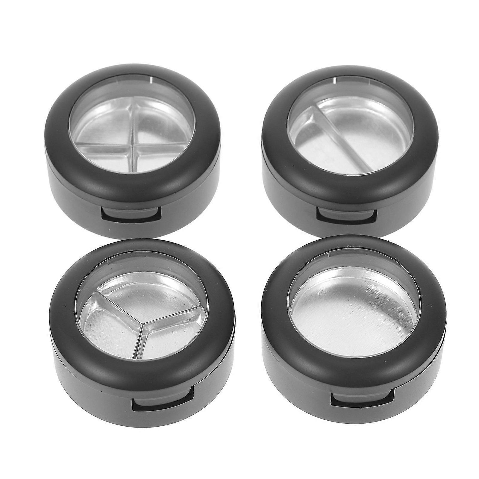 4pcs Empty Eyeshadow Tray Storage Boxes Multi Grid Cosmetic Organizer Travel Friendly Compact Durable Makeup Case for Lipstick Blush and More