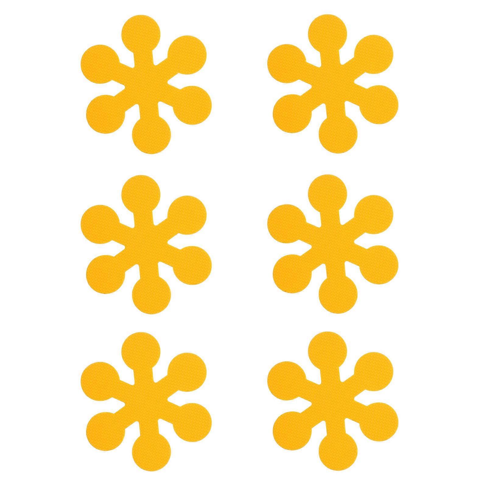 6pcs Non Slip Bathtub Stickers, Snowflake Design Peel and Stick Safety Decals for Bathroom Slip Pads and Tub Grip Decorations