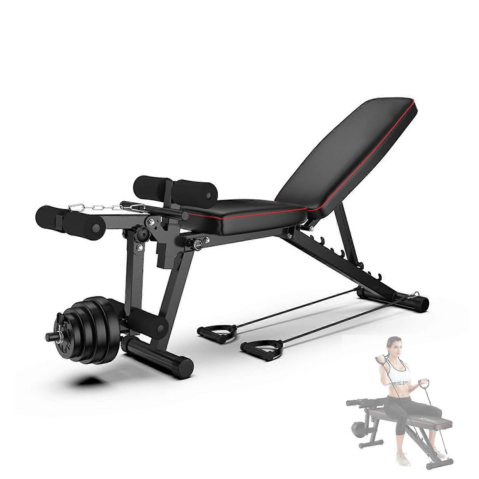 Adjustable Bench, Multipurpose Weight Bench for Full Body Training, Foldable Incline Bench for Home Gym