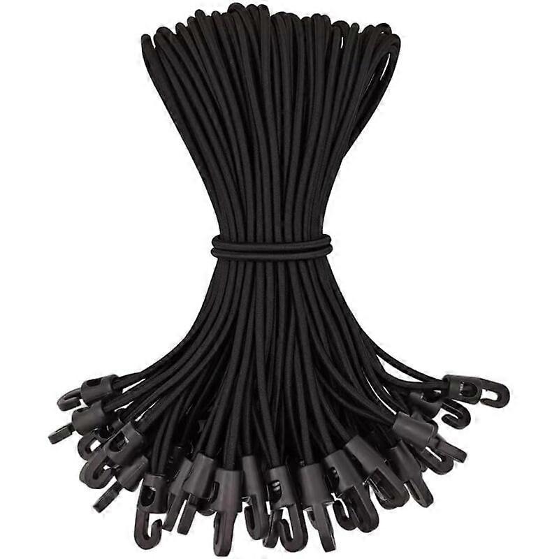Bungee Cords with Hooks, 50 Pack, High Quality Rubber Bungee Cords with Hooks for Pool Covers