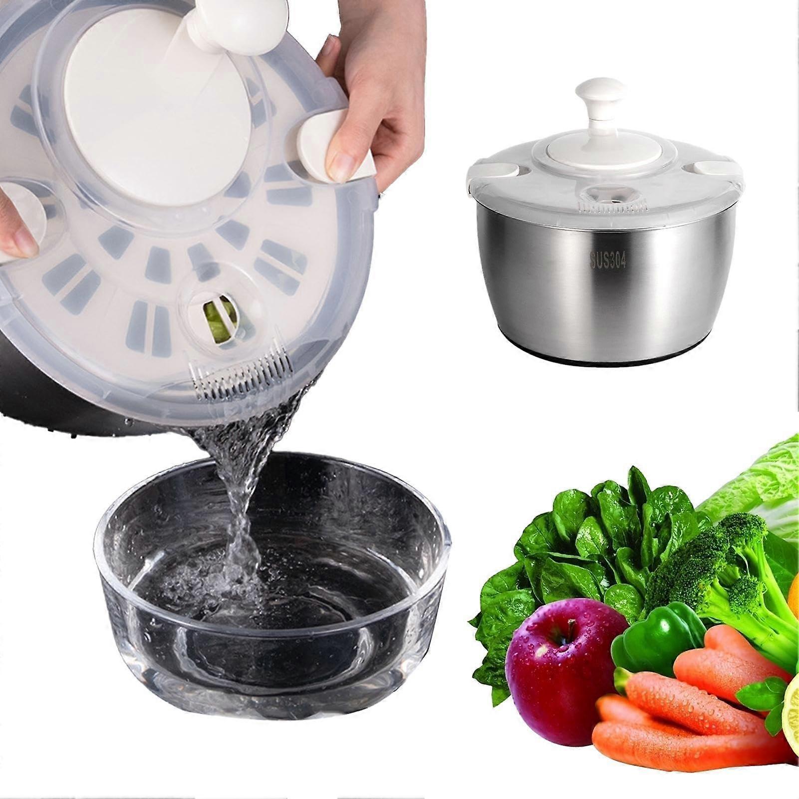 Salad Spinner 5L Large Multipurpose Salad Spinner with Drain Manual Salad Cleaner Vegetable Spinner Fruit Washer