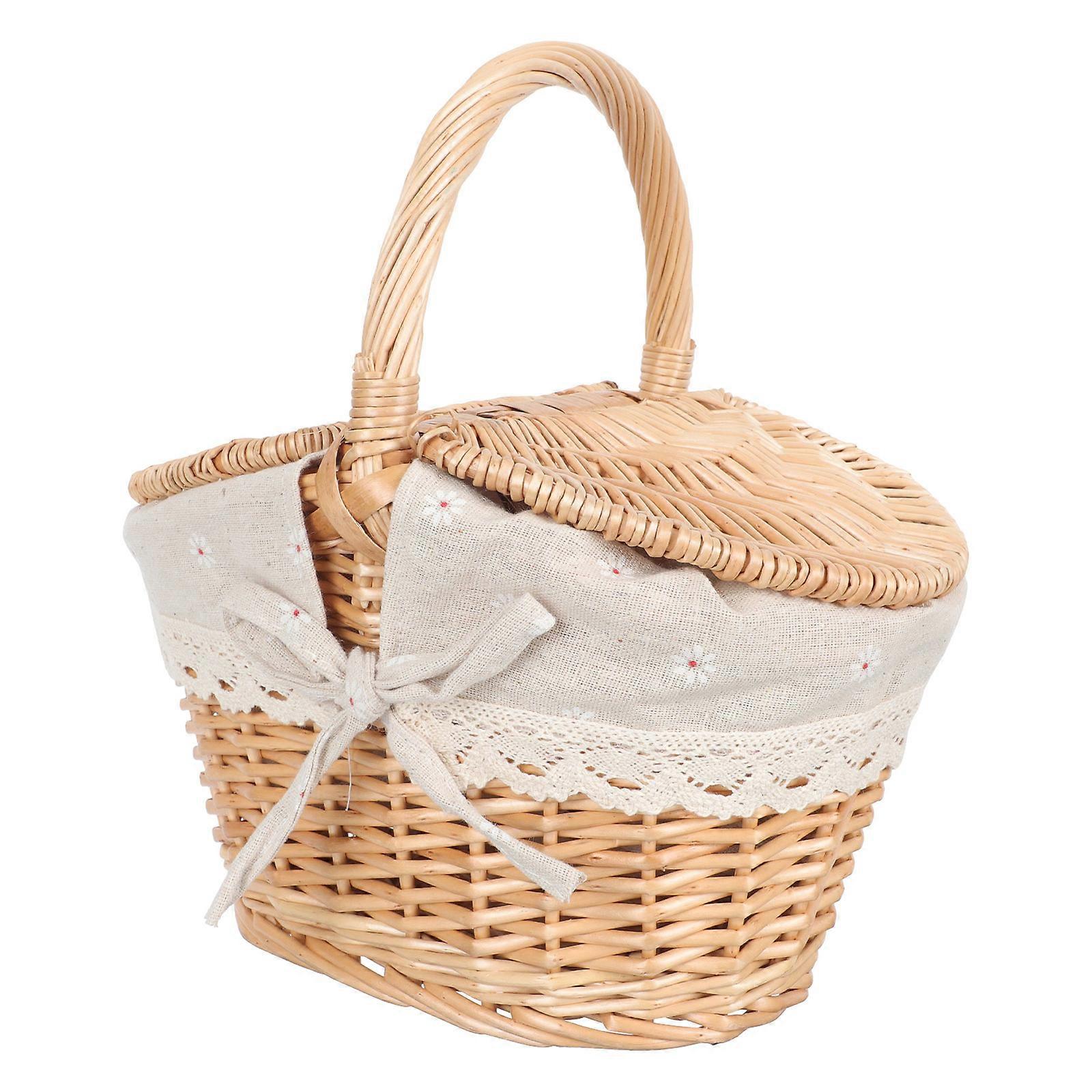 Durable Picnic Basket with Lid for Home Use Waterproof and Corrosion Resistant Composite Material
