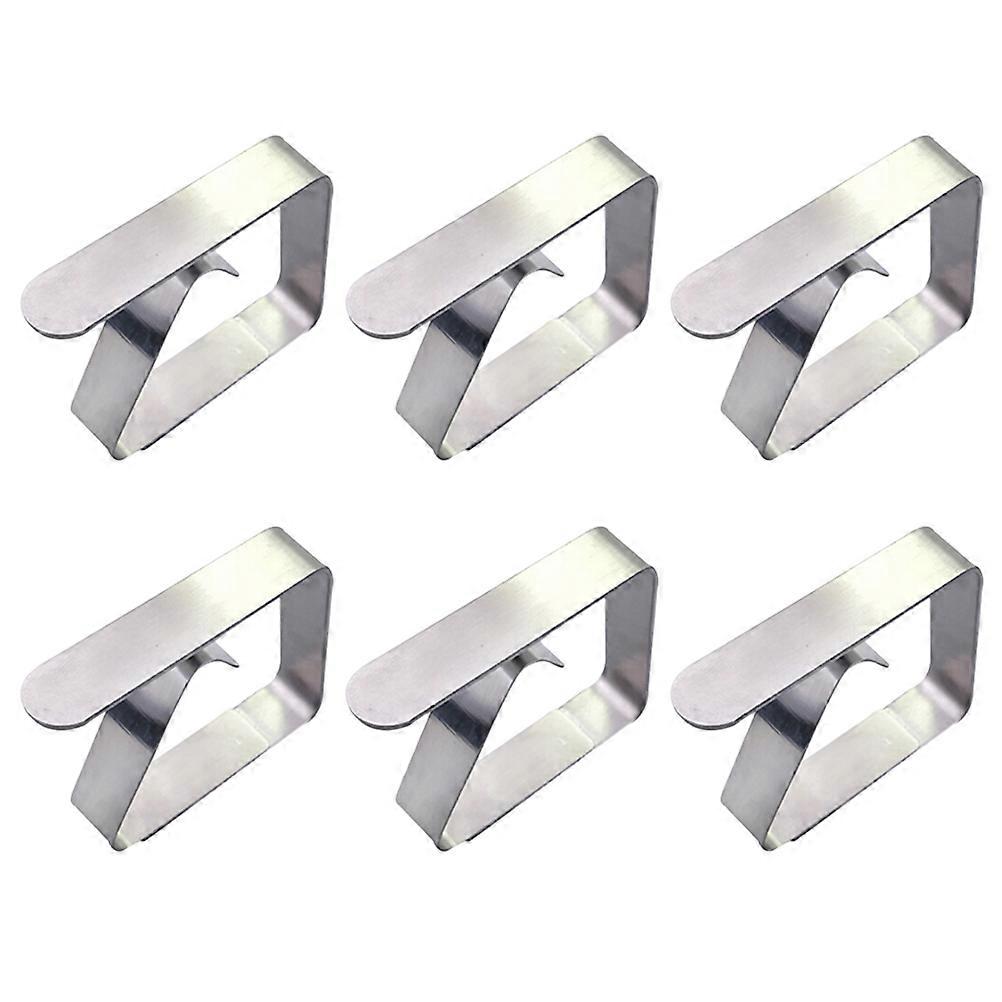 Picnic Table Cloth Holders Clips Square Stainless Steel Windproof Adjustable 6PCS