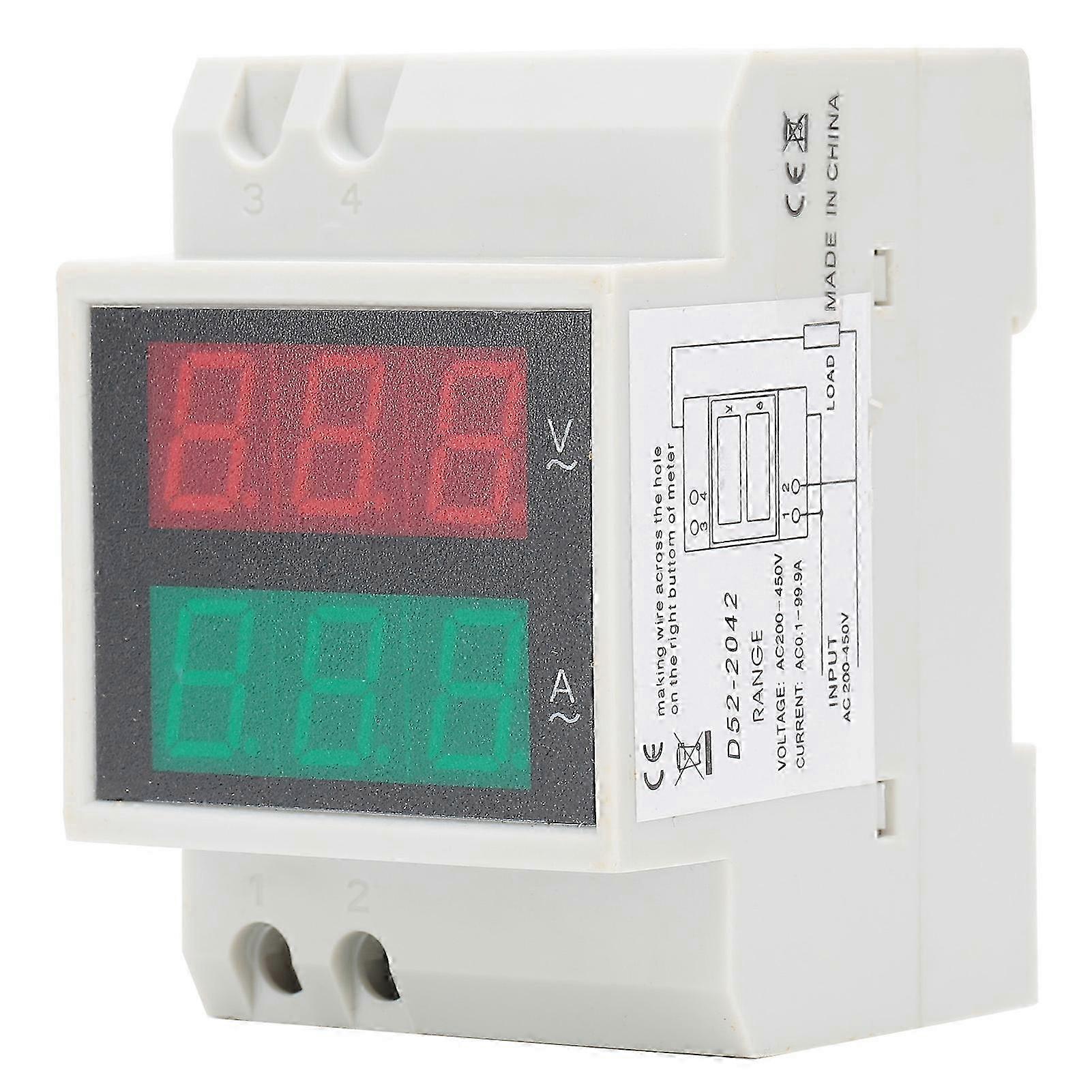 MultiFunction Meter Digital Displayed AC Voltage Current Power Factor Meter 200-450V Edition 0620