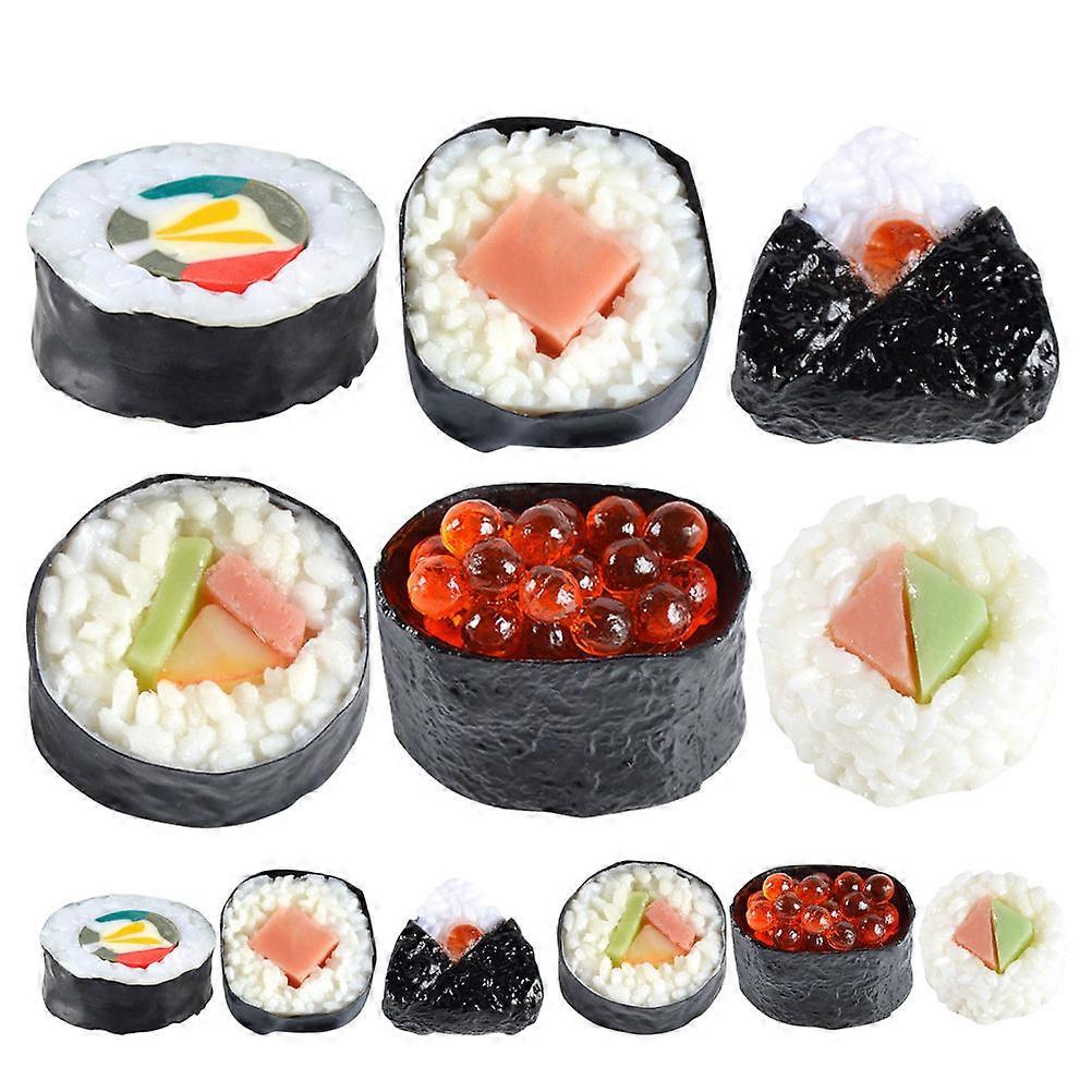 Plastic Food Decoration Sushi Model For Display In Japanese Style 12Pcs