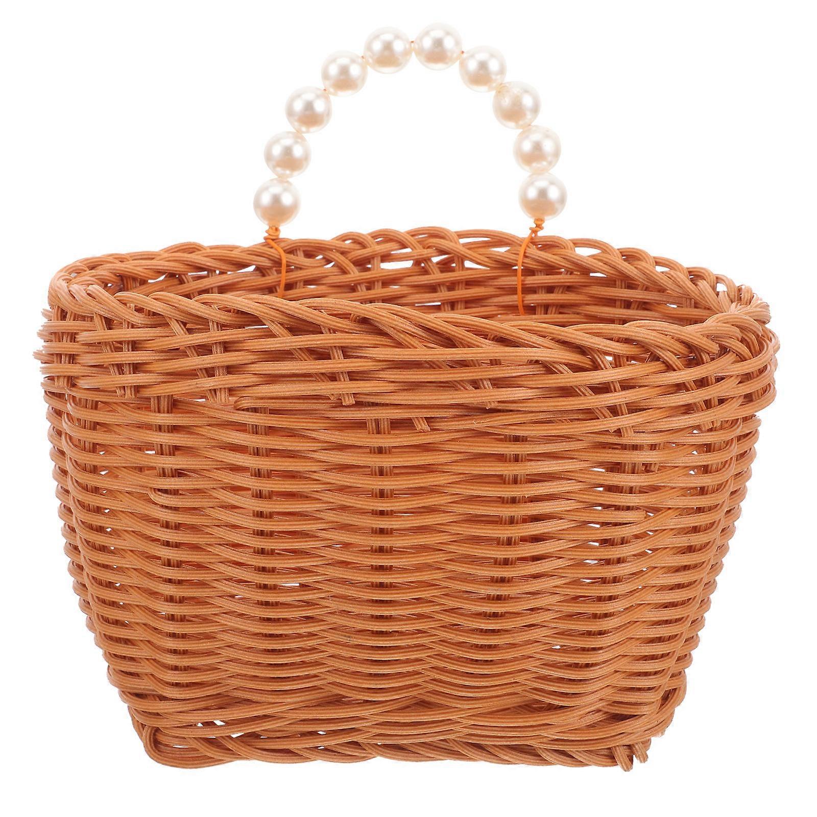 Kitchen Hanging Baskets Produce Storage Round Shape 18.00X17.00X14.00cm Woven Technology 1Pcs